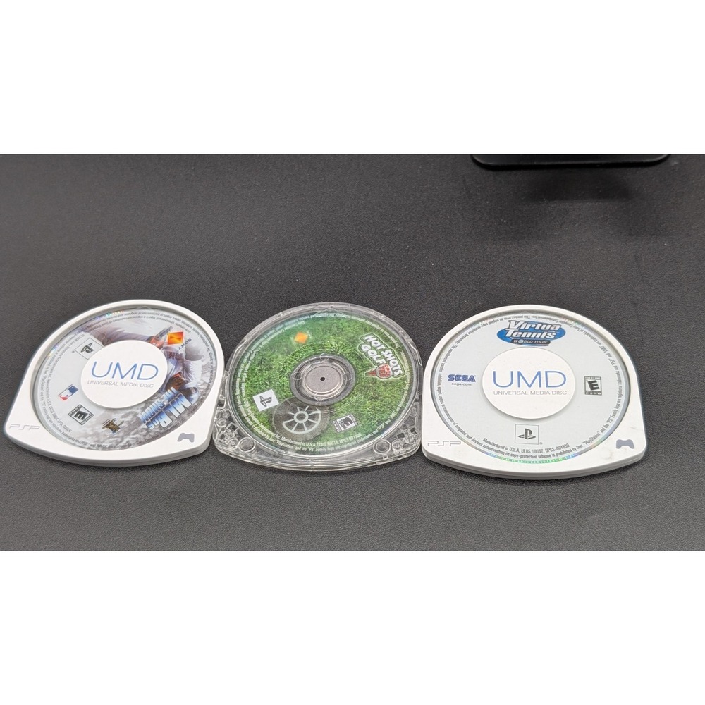 Sony PlayStation Portable PSP Disc Only Bundle Lot of 3 (Golf, Tennis, MLB)